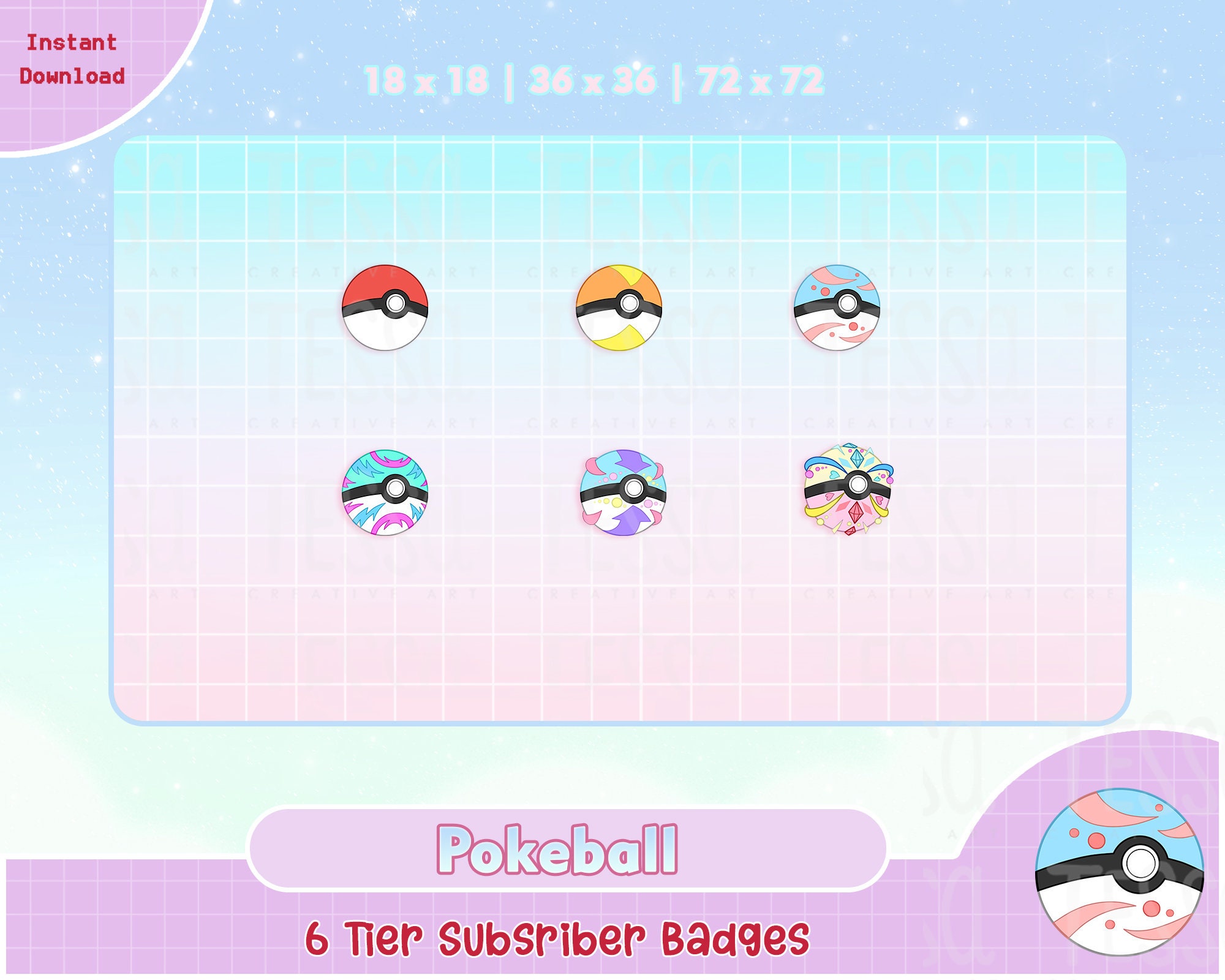 Poki Ball Sub Badges IPokeballsI Twitch Sub Badges -  Portugal