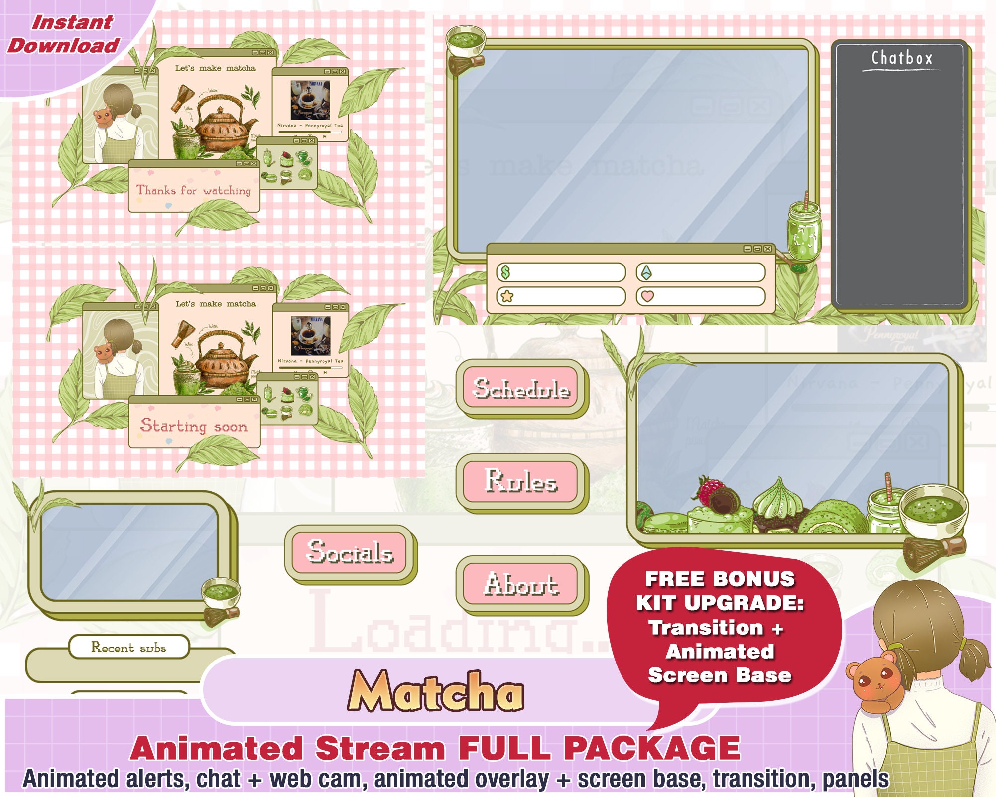 Animated Green Matcha Bear Twitch Package: Kawaii Twitch - Etsy Canada Animated Green Matcha Bear Twitch Package: Kawaii Twitch - Etsy Canada