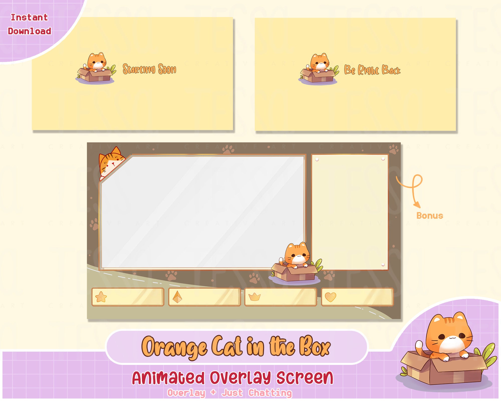 Twitch Cam Overlay Cute Kitty Cat