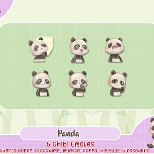 panda twitch emotes, lindo twitch emote, pogchamp, bendecido, kappa, monkas, heyguys, durmiente, gesto de discordia, emote personalizado, youtube, facebook