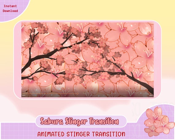Animated Sakura Blossom Twitch Transition Scene Animate Etsy Singapore