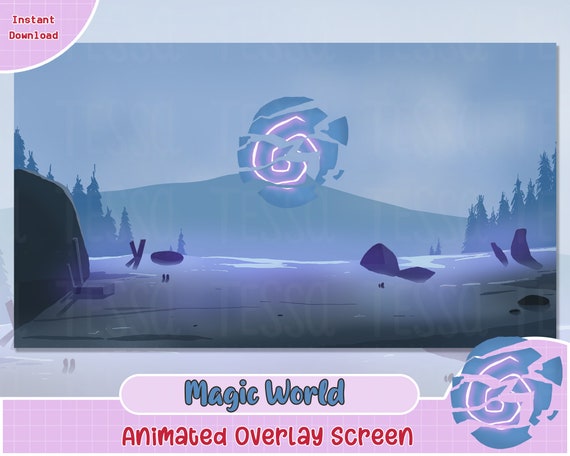 Animated Magic World Twitch Overlay, Brb, Offline, Starting Soon