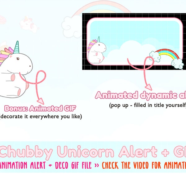 Unicorn Twitch Alert - Etsy
