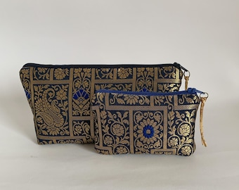 Silky Brocade Cases/Indian Brocade Purse/Beauty Purses/Gift Idea/Made in Italy/Travel Essentials/Satin Lining