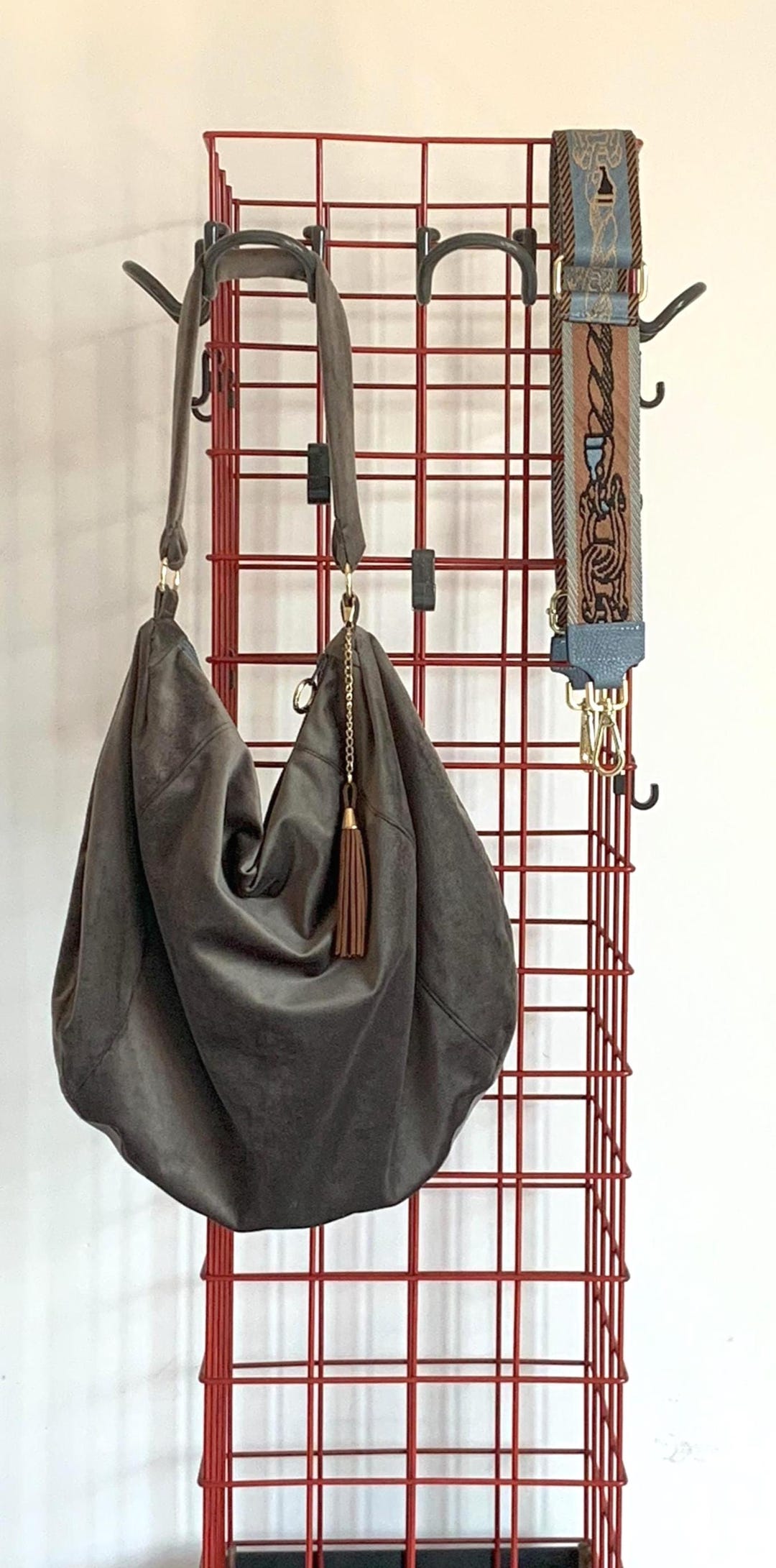 Large Velvet Hobo Bag/short Strap Plus Adjustable Velvet Strap