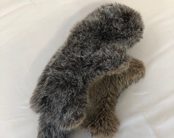 Marionnette Marmotte en Peluche Vintage Peluche de collection Souvenir d'enfance Animaux Marionnettes