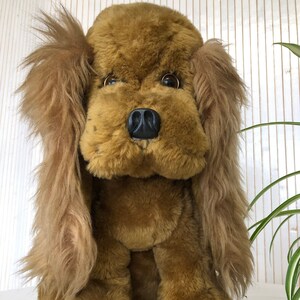 Vintage Cocker Spaniel Hondencollectie Oude Pluche 70's Jeugdherinnering Schattige Schattige Hond