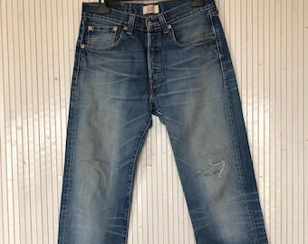 Levi's 501 Vintage W31L34 Jeans Unisex Straight Fit Button Fly