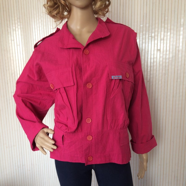 Veste Femme Vintage Rose Fuchsia S