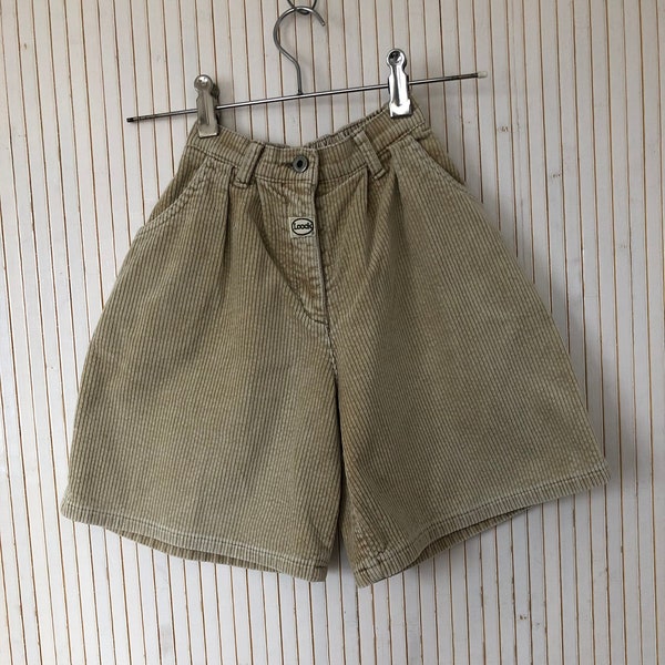 Short jupe culotte en Velours Enfant Short d'hiver Fille beige années 80 Short Loock 8/10ans