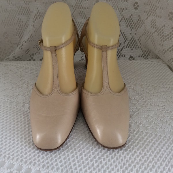 Bally Suisse Belleza 6 D Salomés pumps (P.38.5) Vintage Formal shoes Beige leather