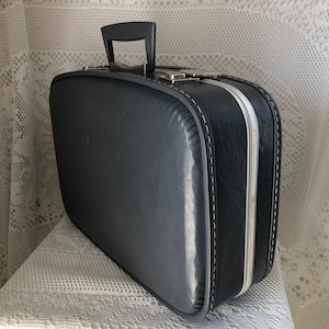 Old Cabin Suitcase Vintage Suitcase Small Travel Suitcase Retro Vanity Gray Suitcase