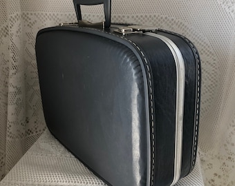Old Cabin Suitcase Vintage Suitcase Small Travel Suitcase Retro Vanity Gray Suitcase
