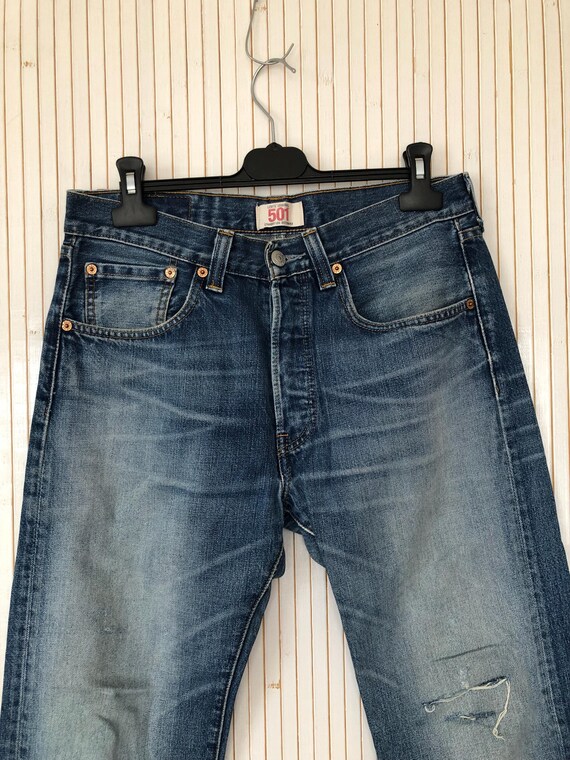 Levi's 501 Vintage W31L34 Jeans Unisex Straight Fit Button Fly