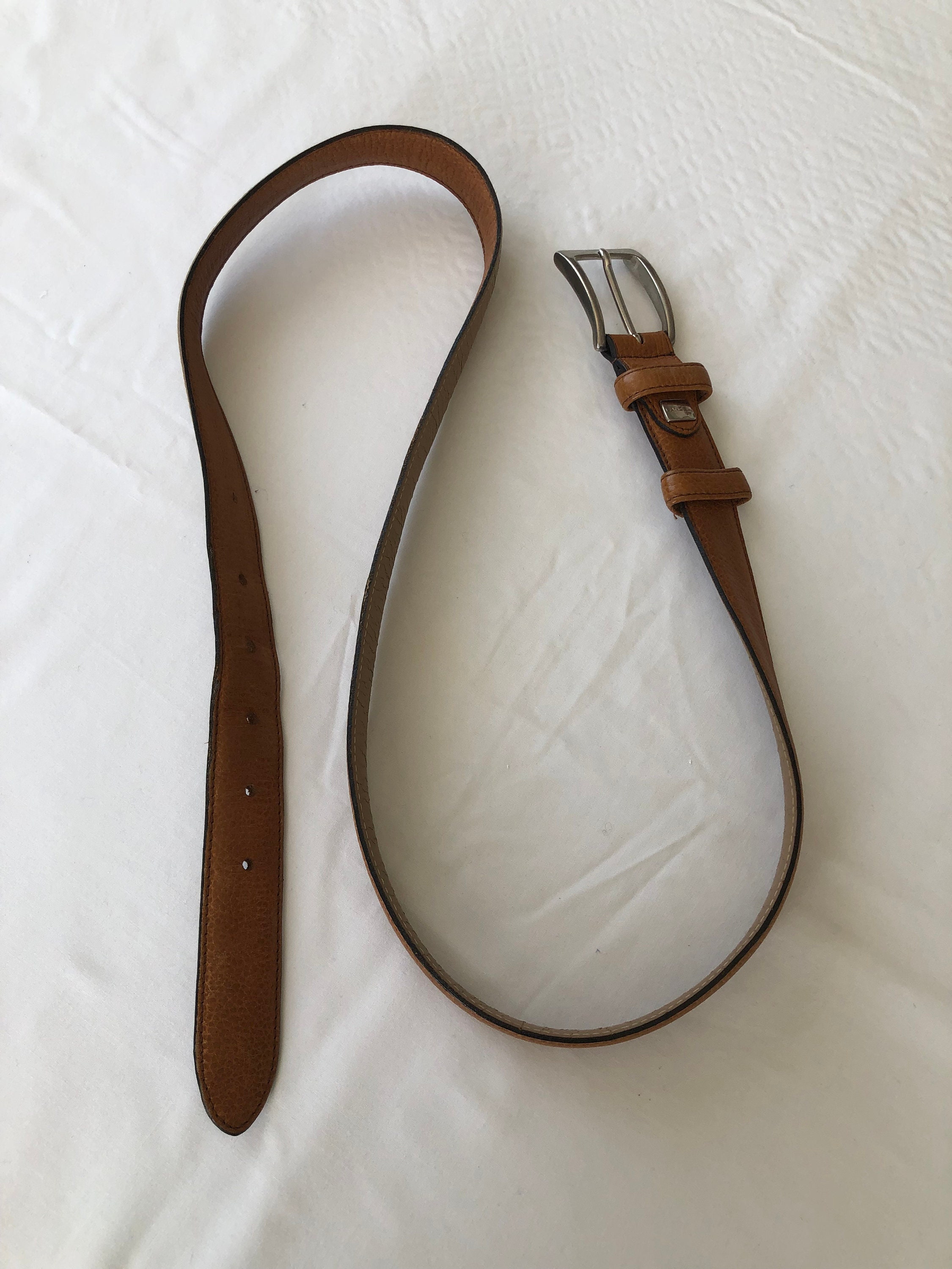 Vintage Lancel belt size S Vintage Leather Belt Lancel Brown Leather Made in France  main image 2