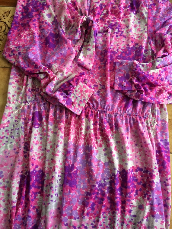 Robe Vintage Janine Pauporté N°27 - Tons D'automne, Polyester, Longueur Midi, Occasion Très Bon état
