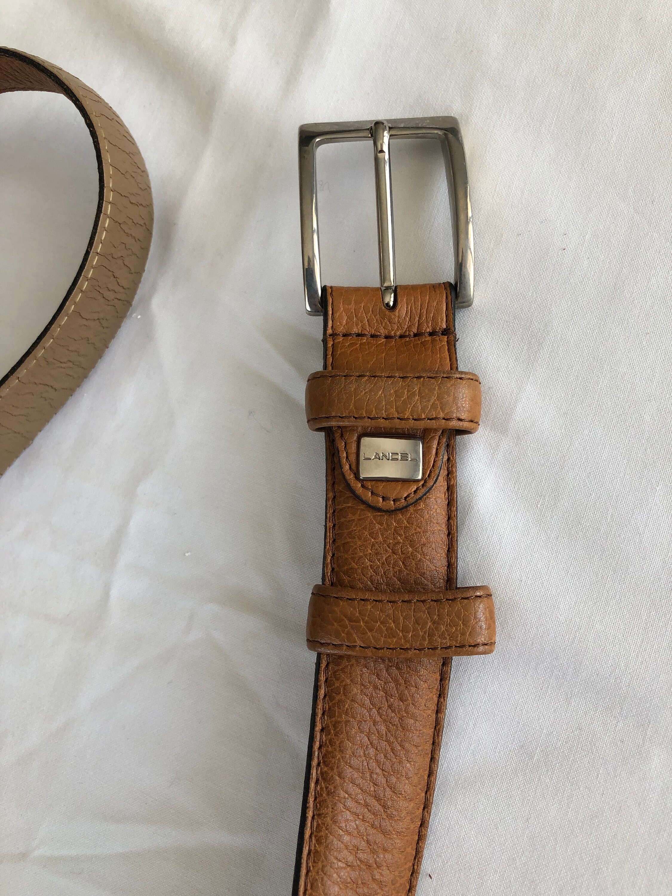 Vintage Lancel belt size S Vintage Leather Belt Lancel Brown Leather Made in France  main image 3