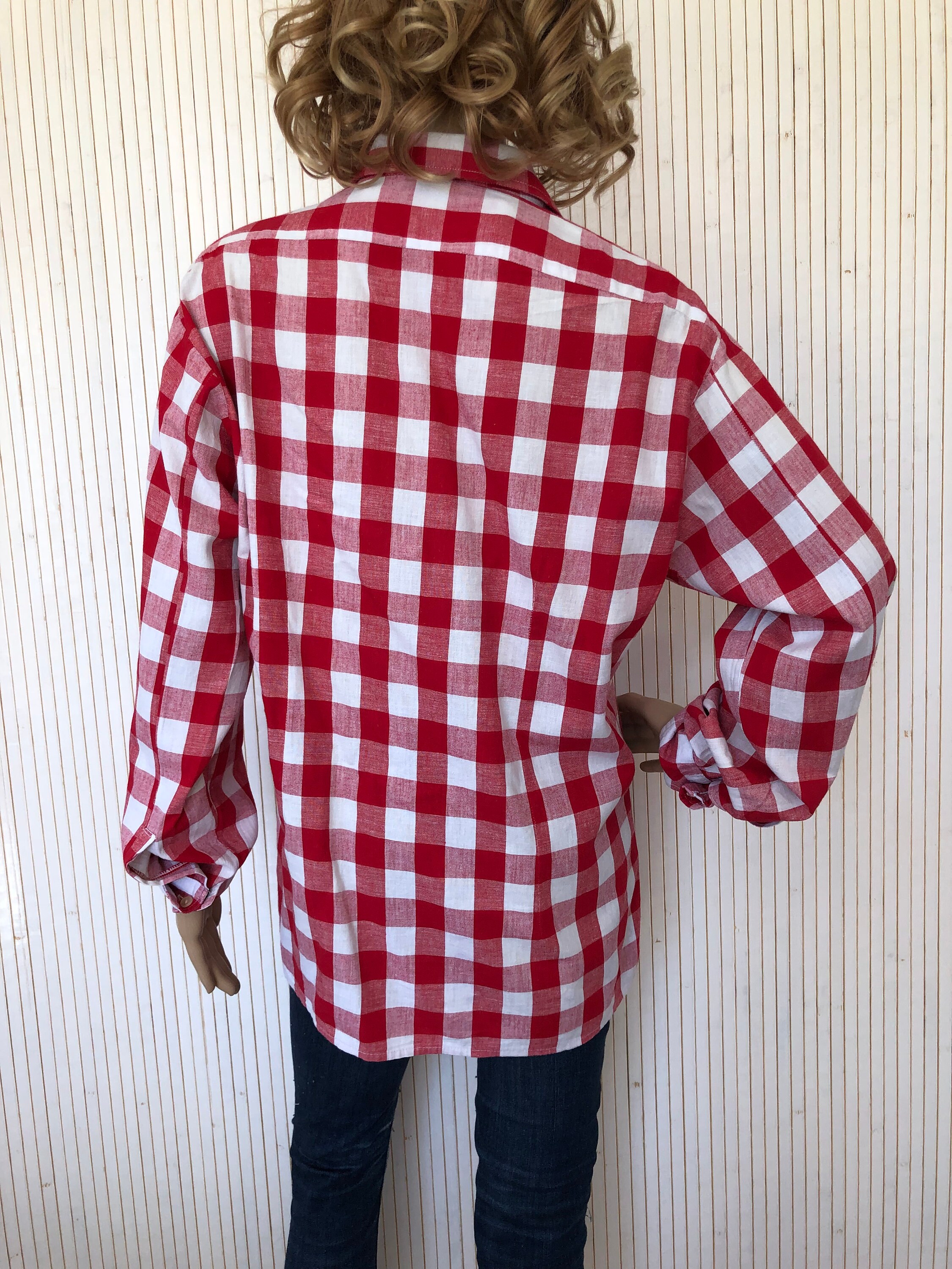 ヴィンテージ 70年代 レッド チェックシャツ 長袖 ランバージャック