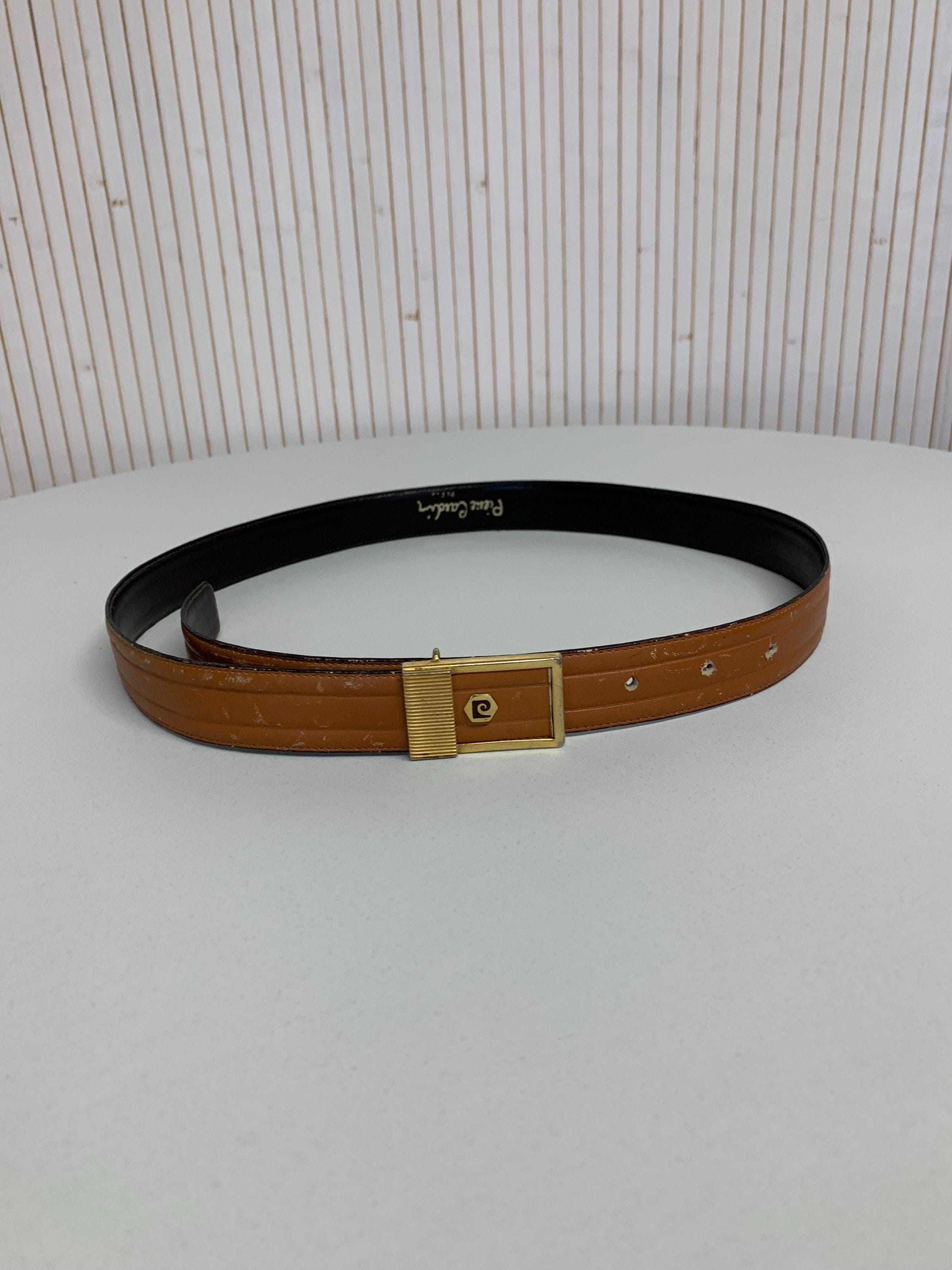 Pierre Cardin Light Brown Leather Vintage Belt Unisex  display picture 1
