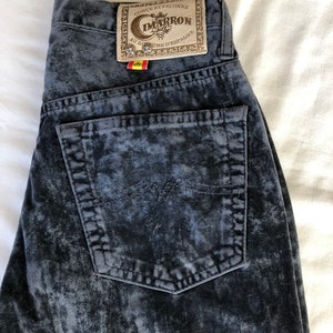 Cimarron Women's Vintage Soft Velvet High Waist Pants Marbled Grey Size 34 Slim Fit Jean