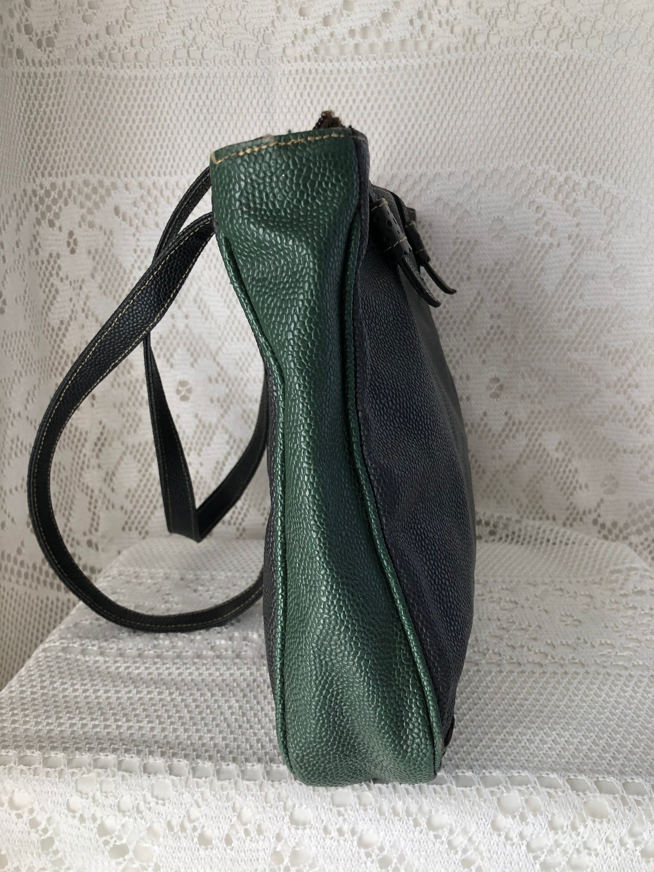 Sac à Main Vintage En Cuir Sylvain Lefebvre - Look Sac Coursier, Couleur Marron, Taille Moyenne