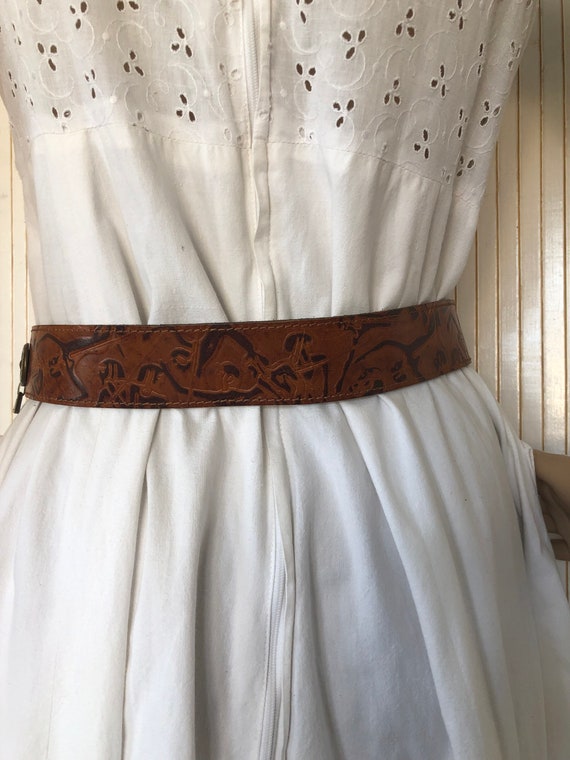 Bride De Cheval En Cuir Marron - Style Vintage - état D'usage