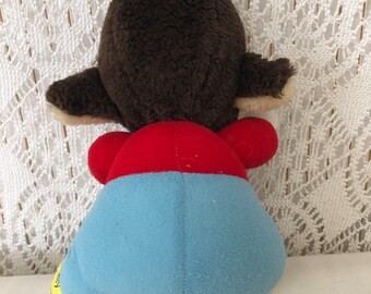 ヴィンテージ　日本製　チンパンジーのぬいぐるみ　お猿さん　昭和レトロ 新品】昭和レトロ チンパンジーぬいぐるみ老舗1954年創業yajima製 志村