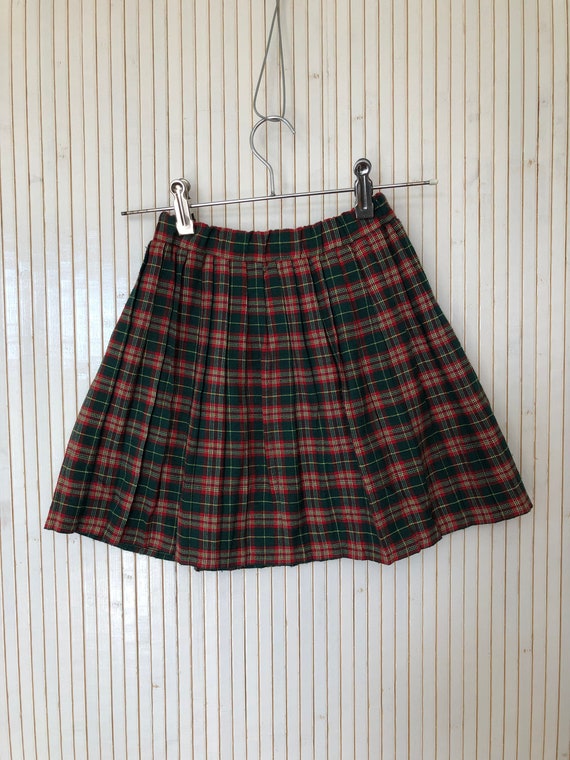 Scottish Skirt Vintage Girl Pleated Skirt Size 8 … - image 1