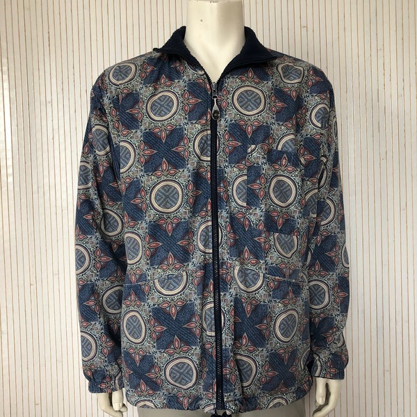 Veste Réversible Vintage Unisexe Veste à motifs Taille L/XL Parka et Polaire Harry Kayn Veste Graphique