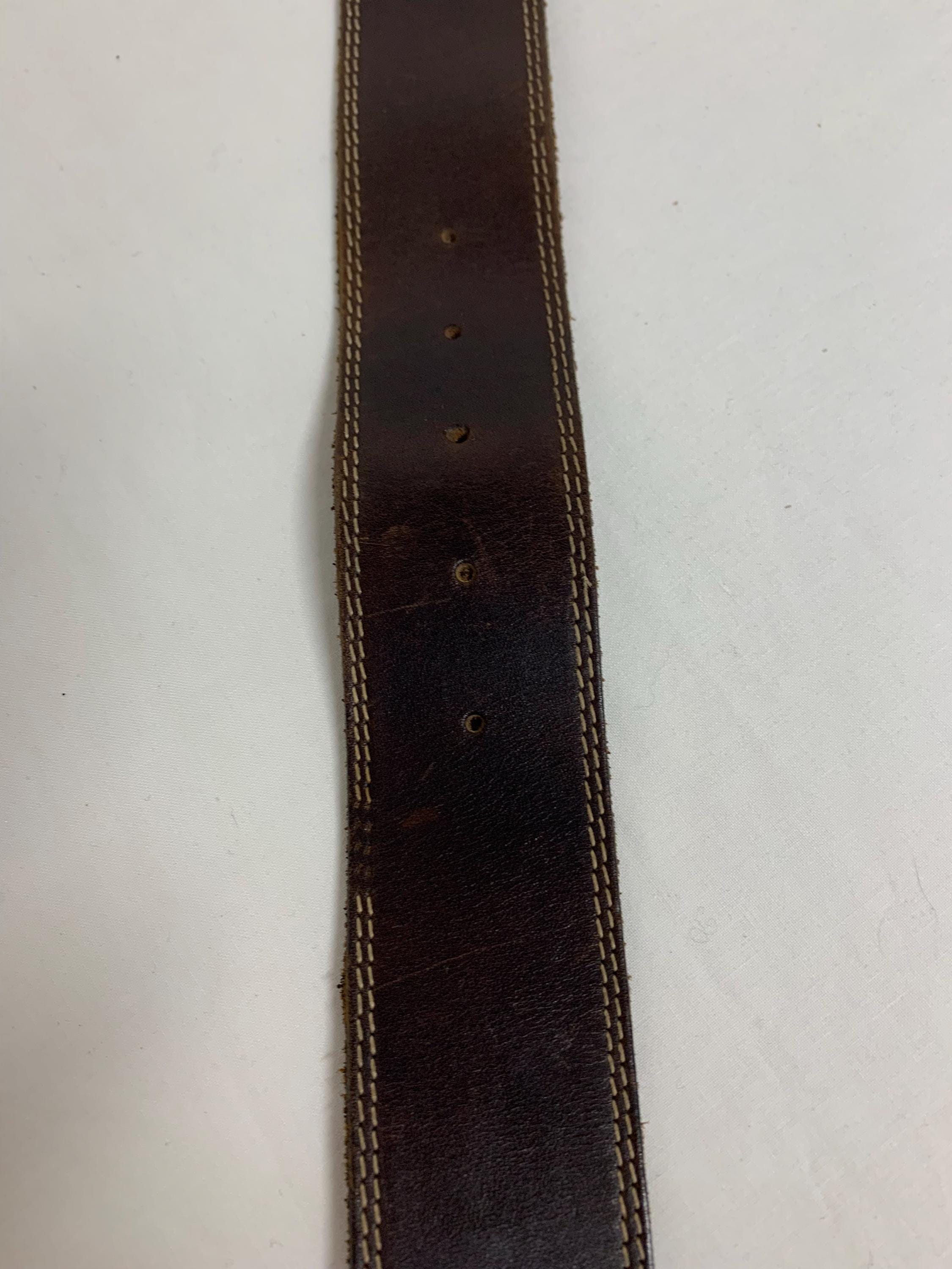 VTG Robbie Nelson Brown Leather Cowgirl Belt w/ Stone Silvertone Hardware Wide Vintage Women main image 2