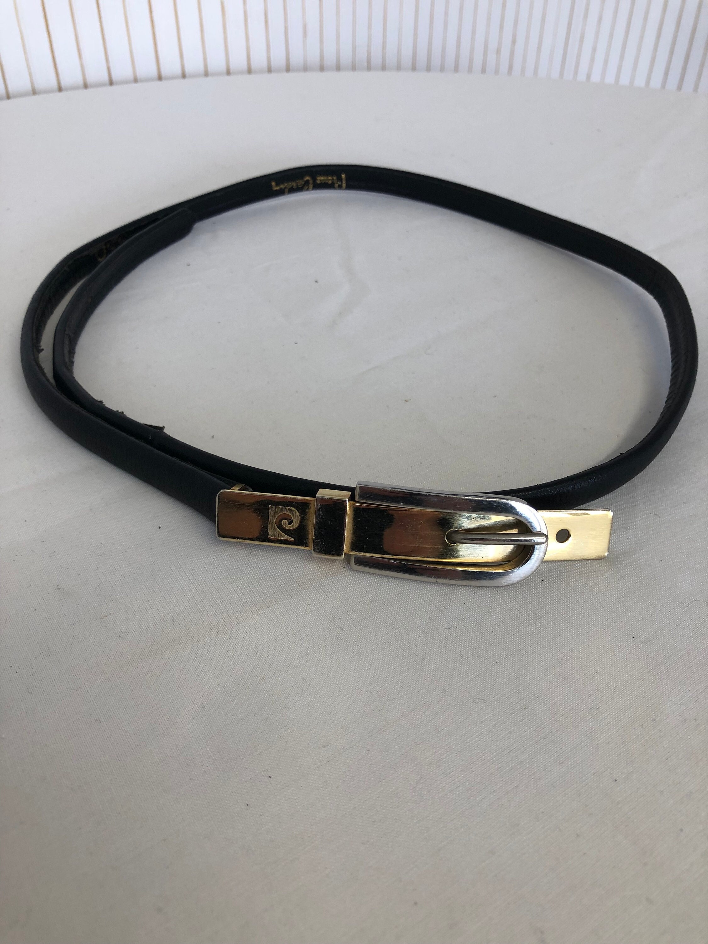 Vtg Pierre Cardin Large Silver Tone Buckle on 2” Black Leather Statement Belt Pierre Cardin Belt - Etsy main image 4