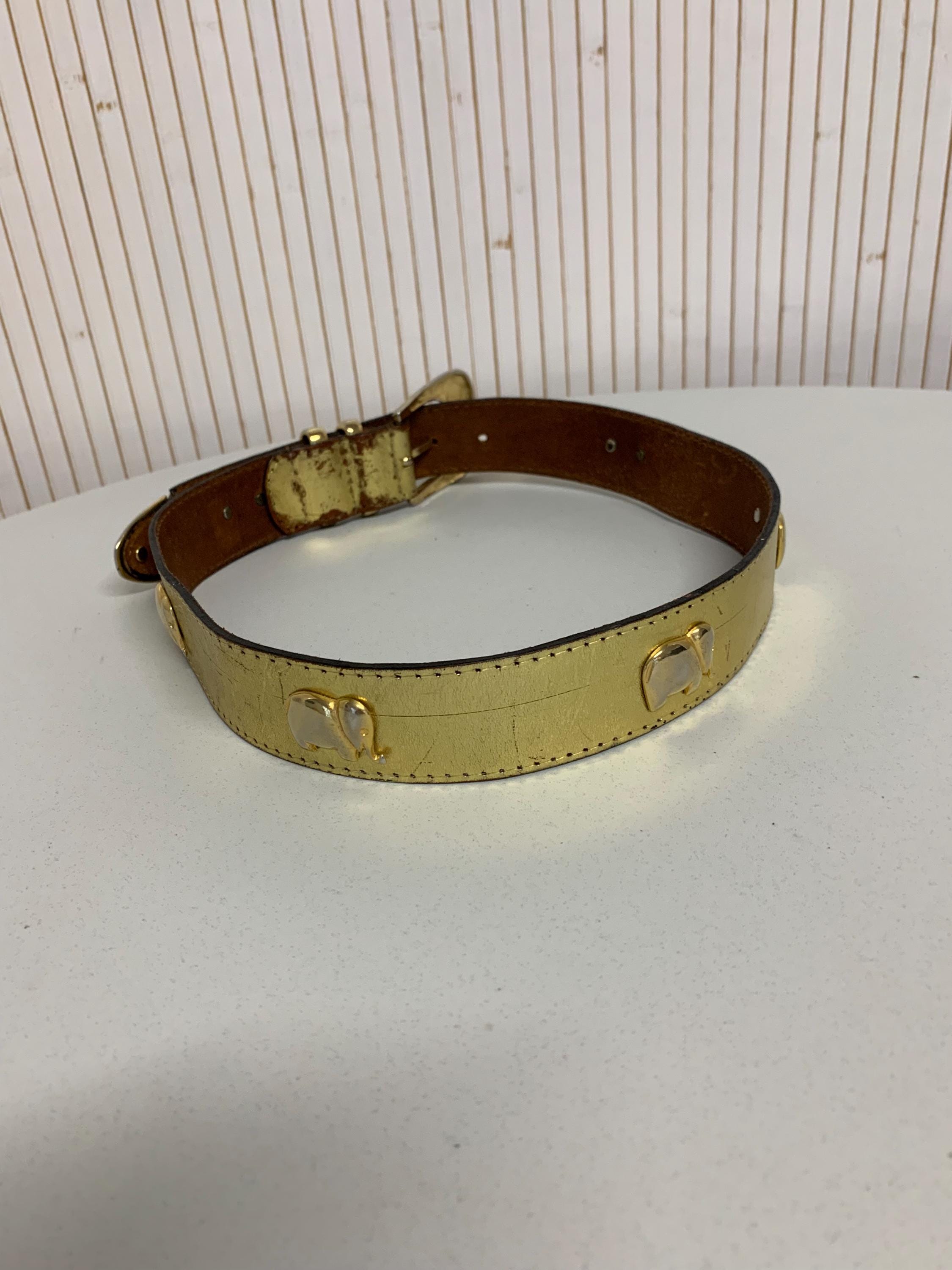 Vintage Gold Belt Decorated With Elephant, Women display picture 2