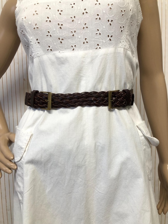 Vintage Max Mara Women's Belt Smooth Leather and Braided Leather Brown Belt  Size S Brown Adjustable Made in Italy - Etsy