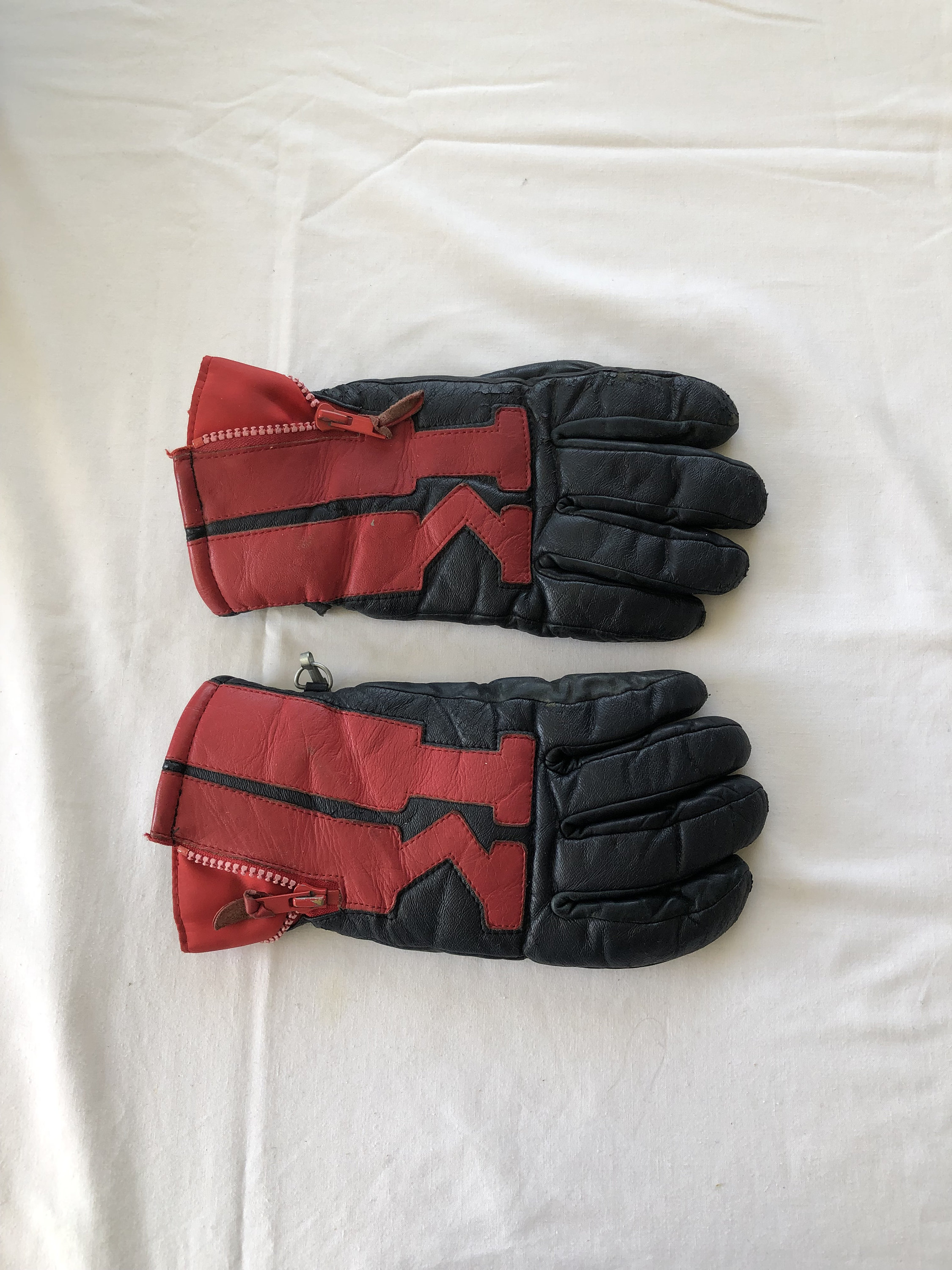 Vintage Adult Leather Gloves Motorcycle Winter Ski Snow Gloves Black and Red Pair of Killy Gloves Etsy