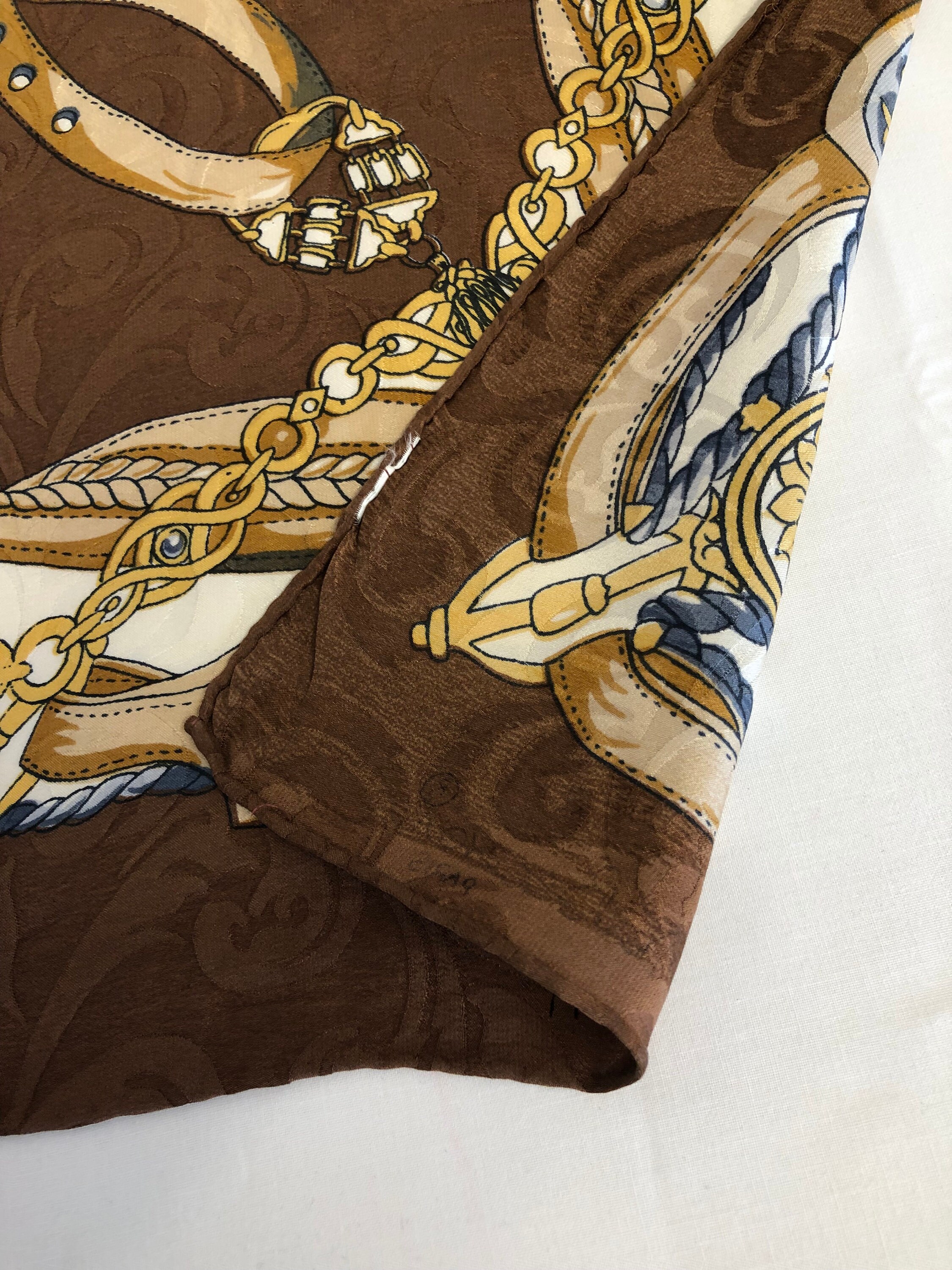 Foulard Carré De Soie Vintage Silk Home - 90cm Violet - Occasion Bon état - Pour Femme