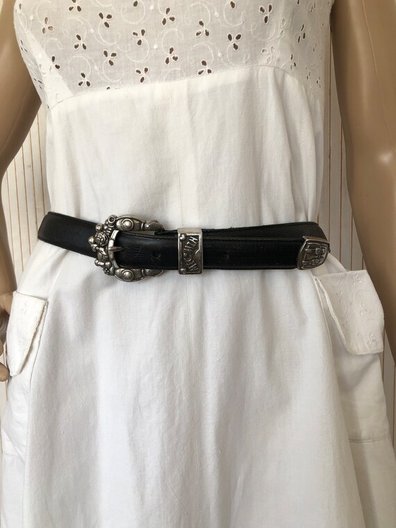 Ceinture Femme En Cuir Marron, Vintage, Taille S, Sans Marque