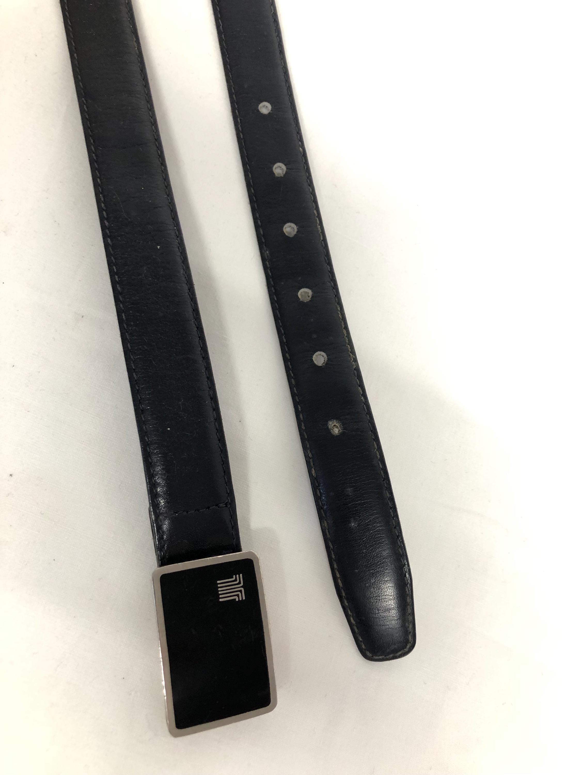 Lanvin Black Leather Belt Rare XS Women main image 3