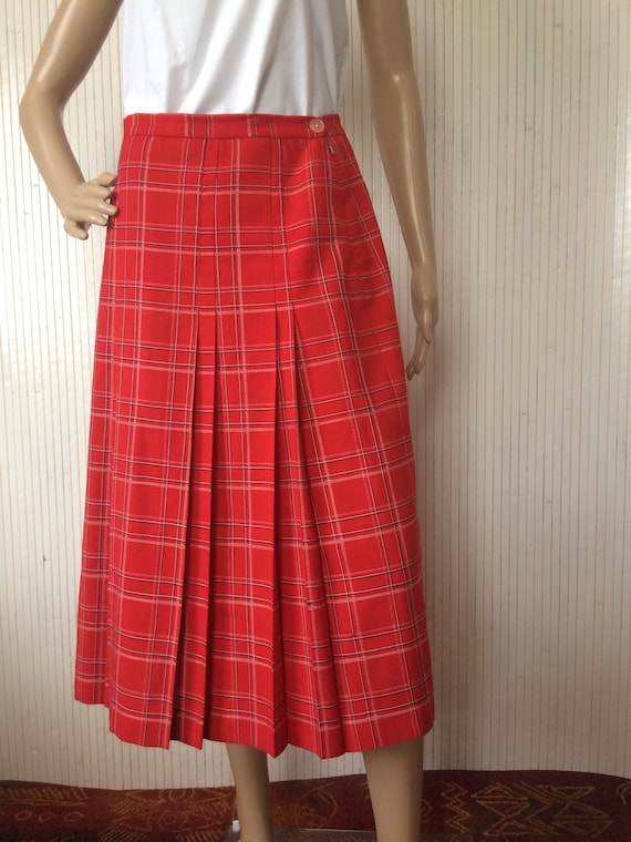 Jupe Plissée Tartan Rouge Next – Fille 3-4 Ans – Motif Carreaux – Hiver Noël