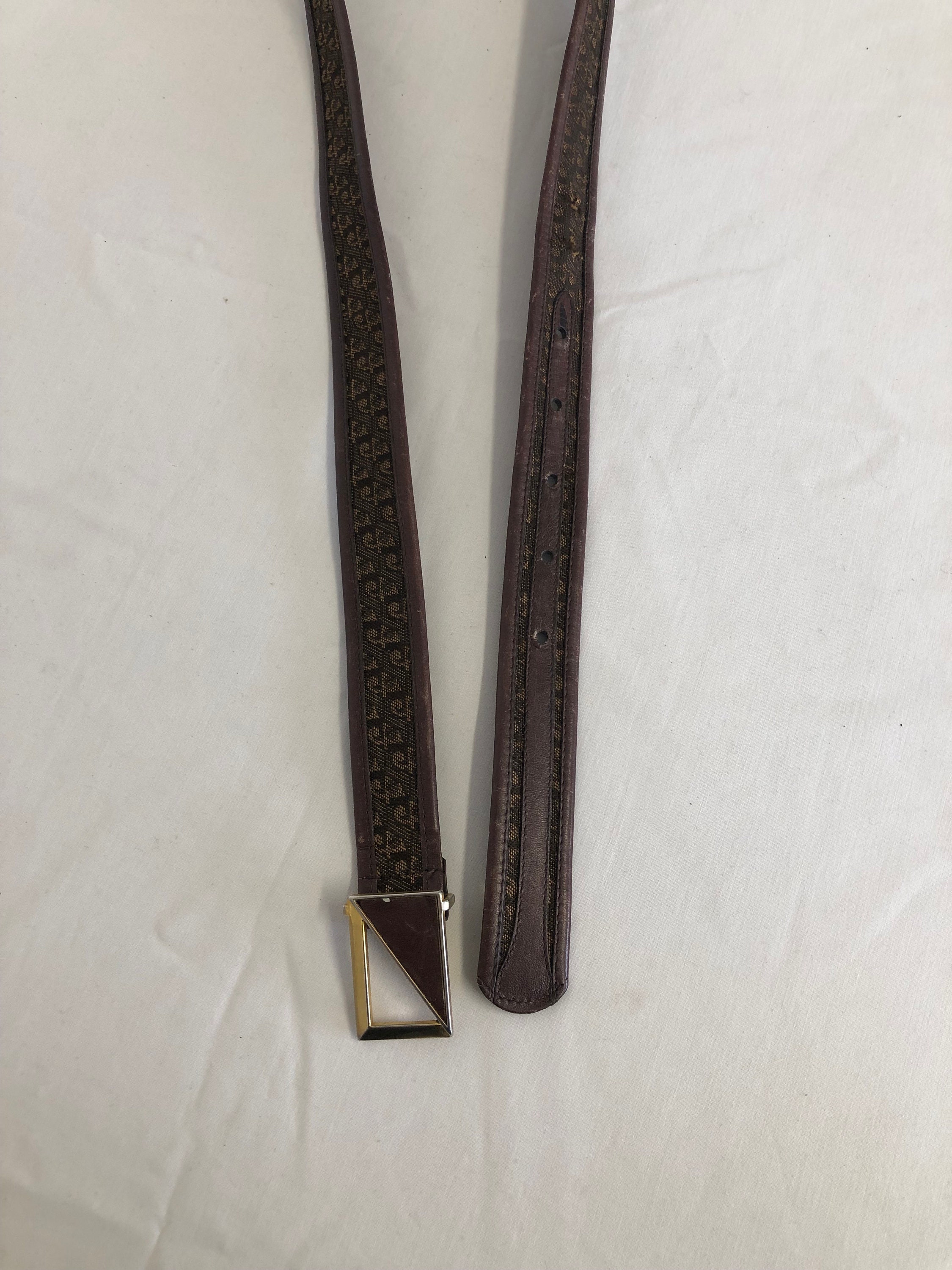 Vintage Genuine Italian Leather Western Belt – Size‎ 115 Braun Belt - Italian Leather Belt With Silver Western Buckle  main image 2