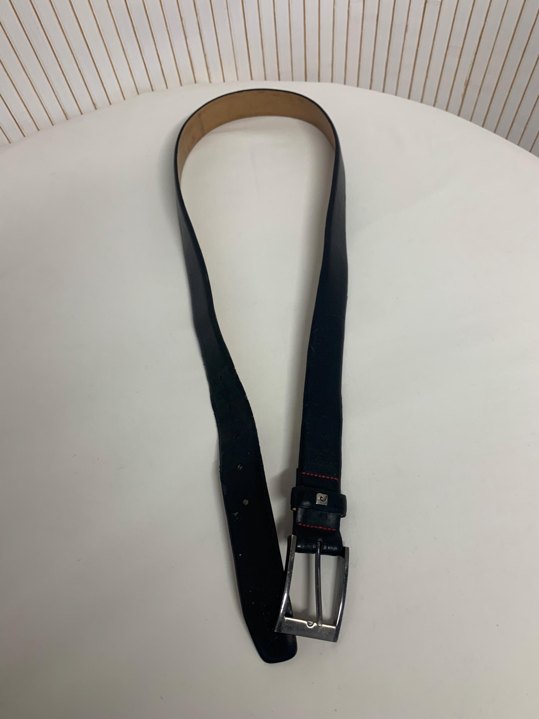 Pierre Cardin Authentic Vintage Solid Black Calfskin Leather Belt 38 / 95 Spain Pierre Cardin Vintage Reversible Leather Belt Black Brown  main image 2