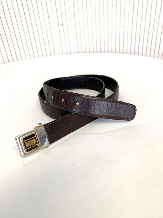 Vintage Reversible Leather Belt! Gorgeous! VINTAGE LEATHER REVERSIBLE Bel,womens Reversible Belt  main image 2