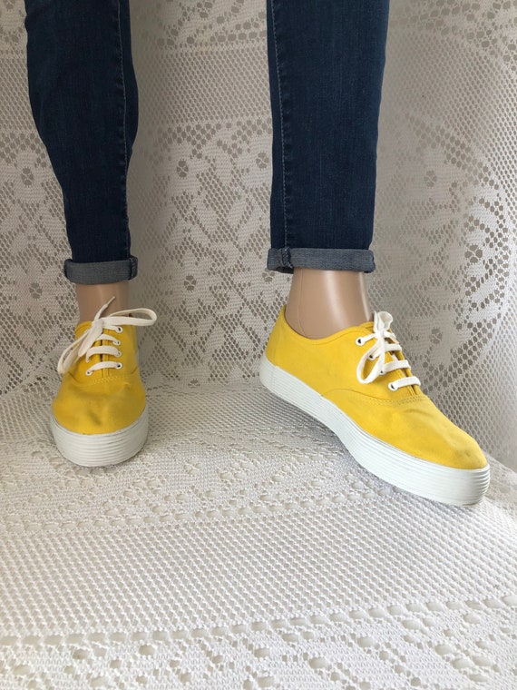 Basket toile jaune clearance