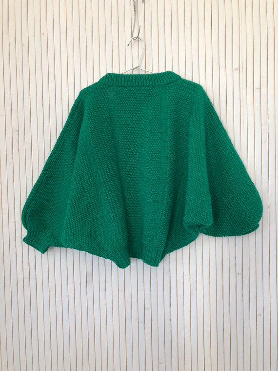 Losgebreide wollen trui voor meisje Vintage 6 8 jaar Effen groene trui Kind Wijde mouwen Jeugdherinnering Etsy Nederland