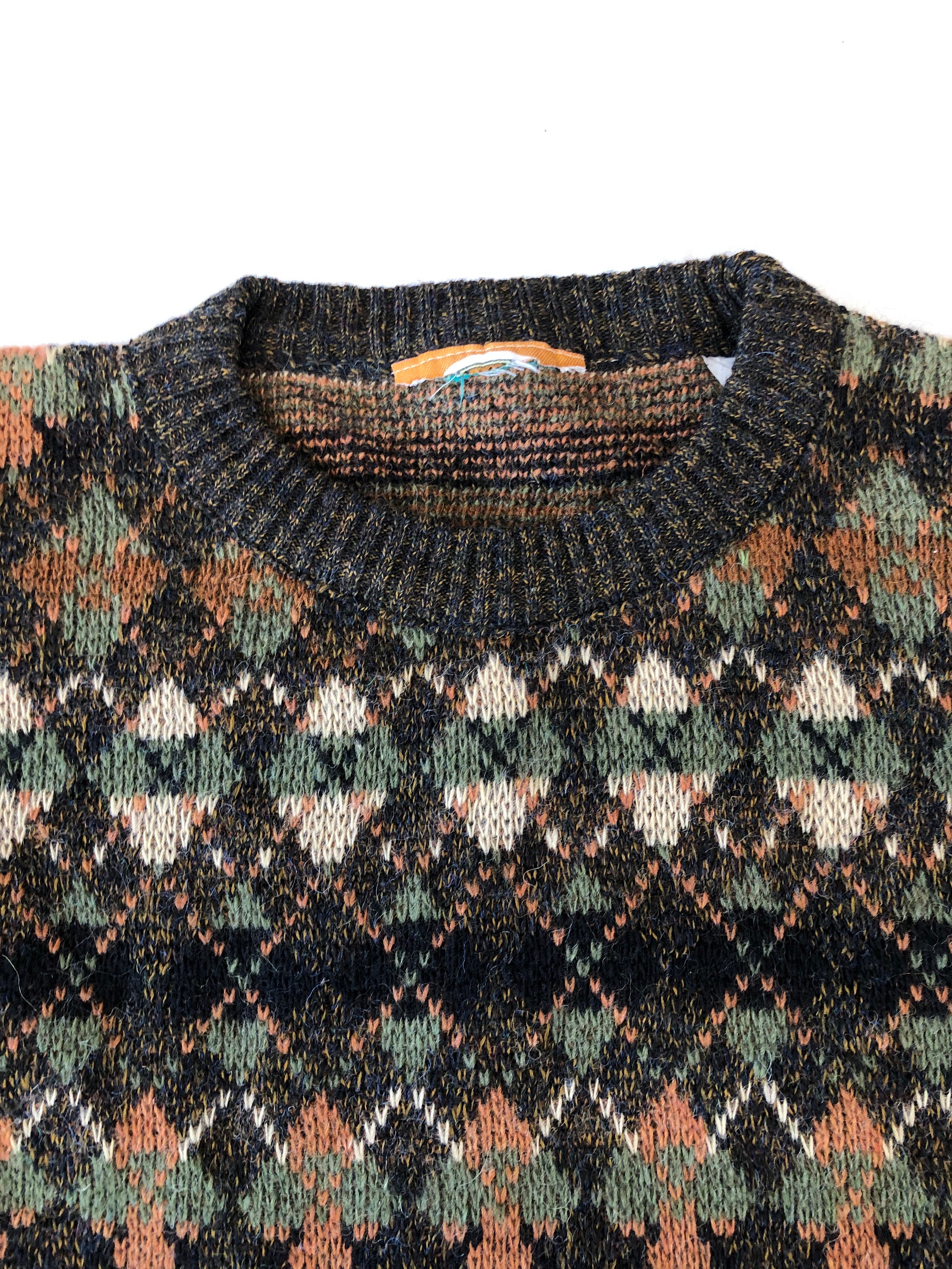 SS20 Jacquard Multi Color Crewneck Pullover Sweater