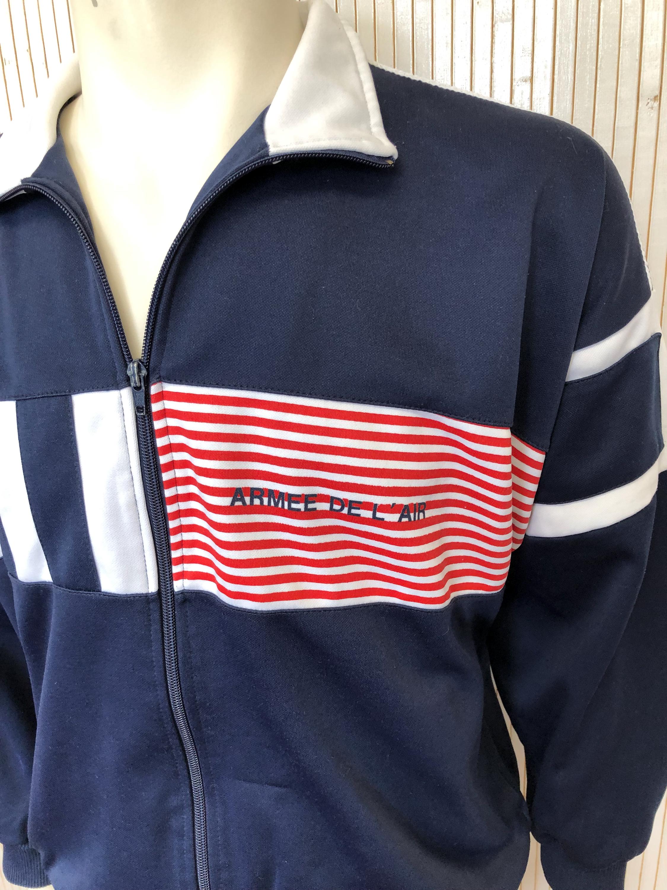 Vintage Men's Air Force Track Jacket Size 174 Navy Blue