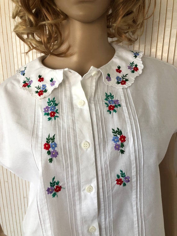 Chemisier Femme Dentelle Vintage Patchwork Arc Col En V Trois-Quarts Chemisiers Chemise Haute Blusas Mujer De Moda 2021 hauts Chemise / Chemises et chemisiers