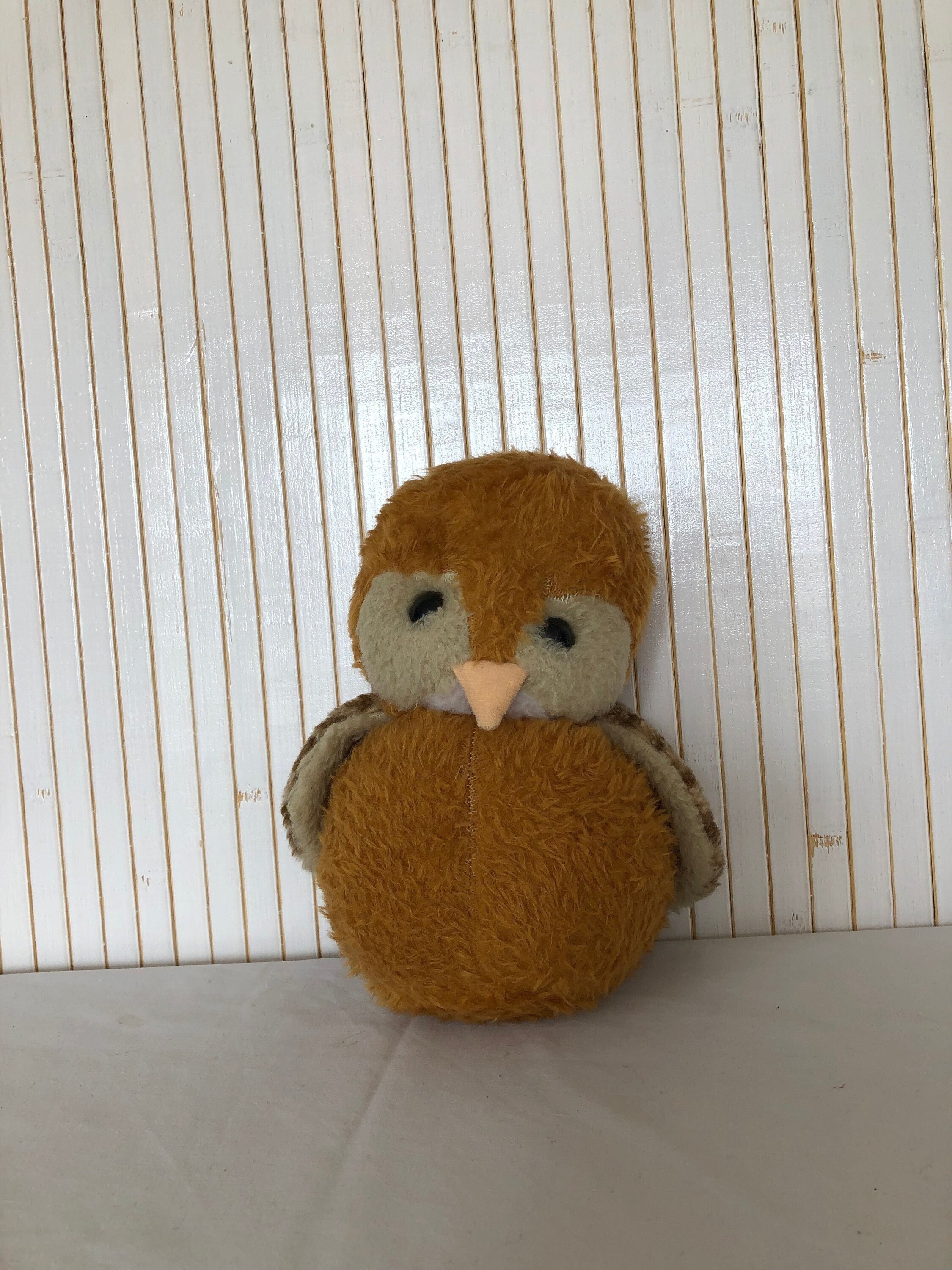 Chouette en Peluche Vintage Collection Hibou ancien Marque Nounours Made in France