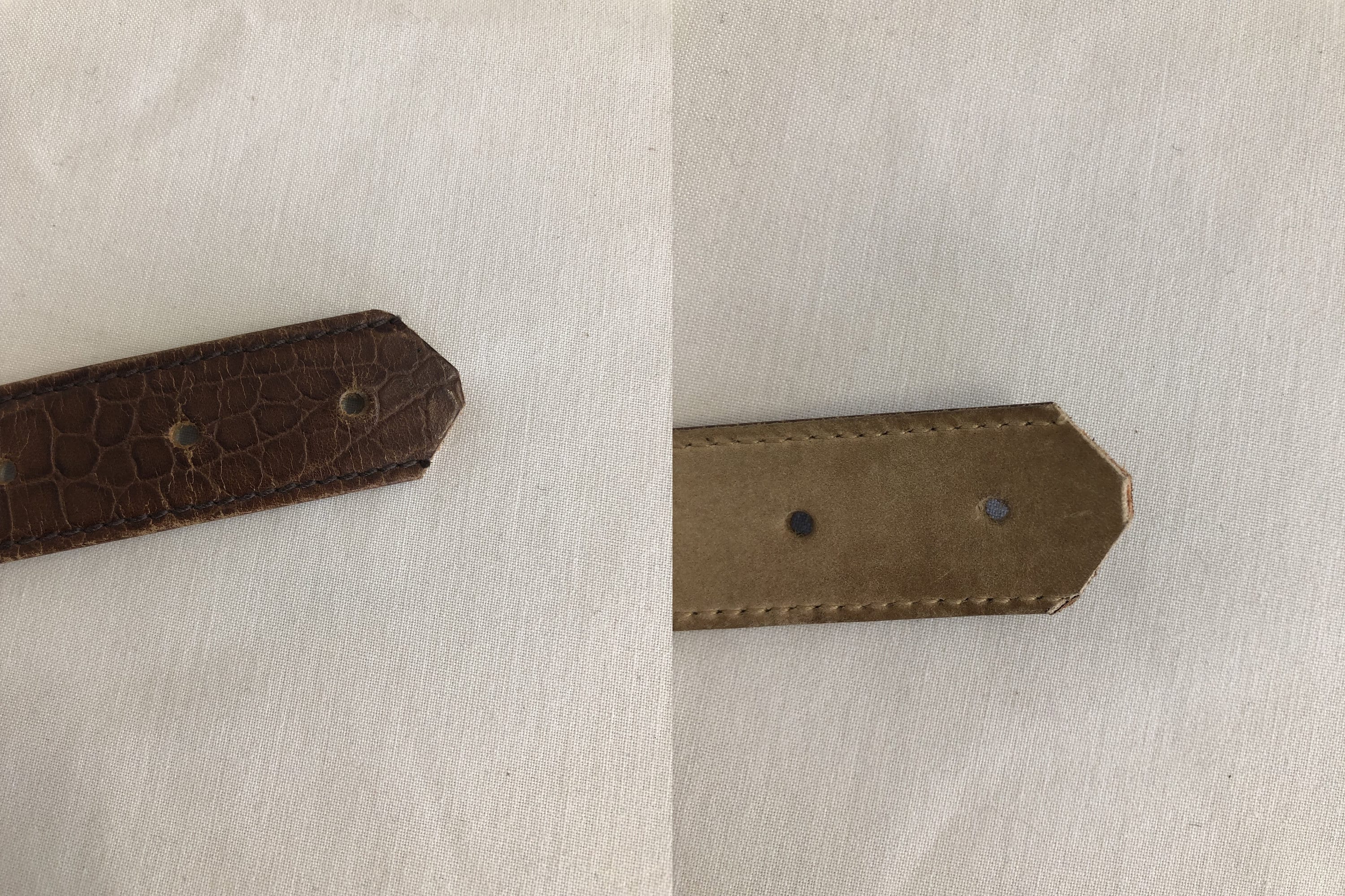 Escada Vintage Brown Leather Belt for Women Rectangular Gold 