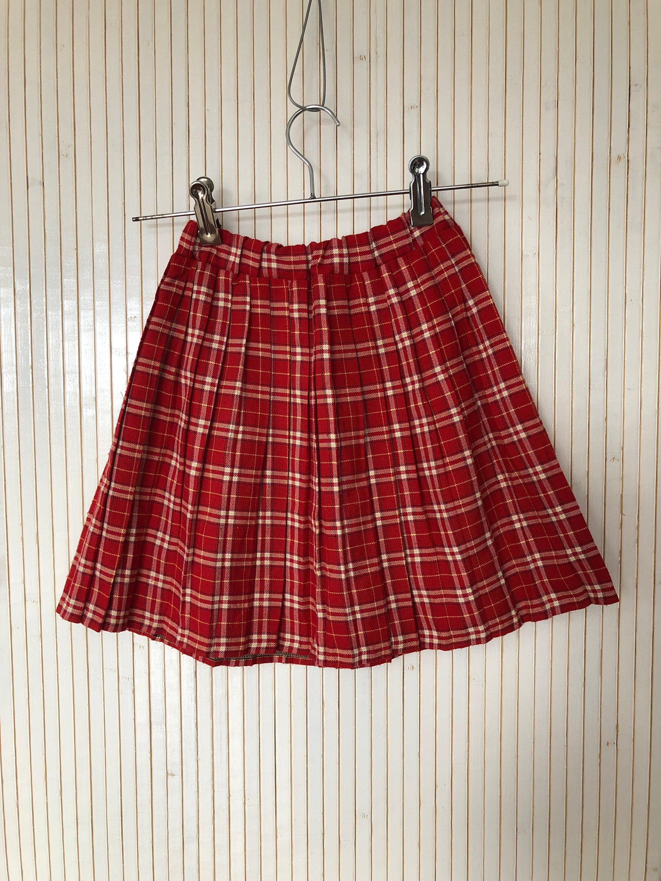 Jupe Crayon Rouge à Carreaux Gardeur - Femme Taille 12 - Laine/viscose - Occasion