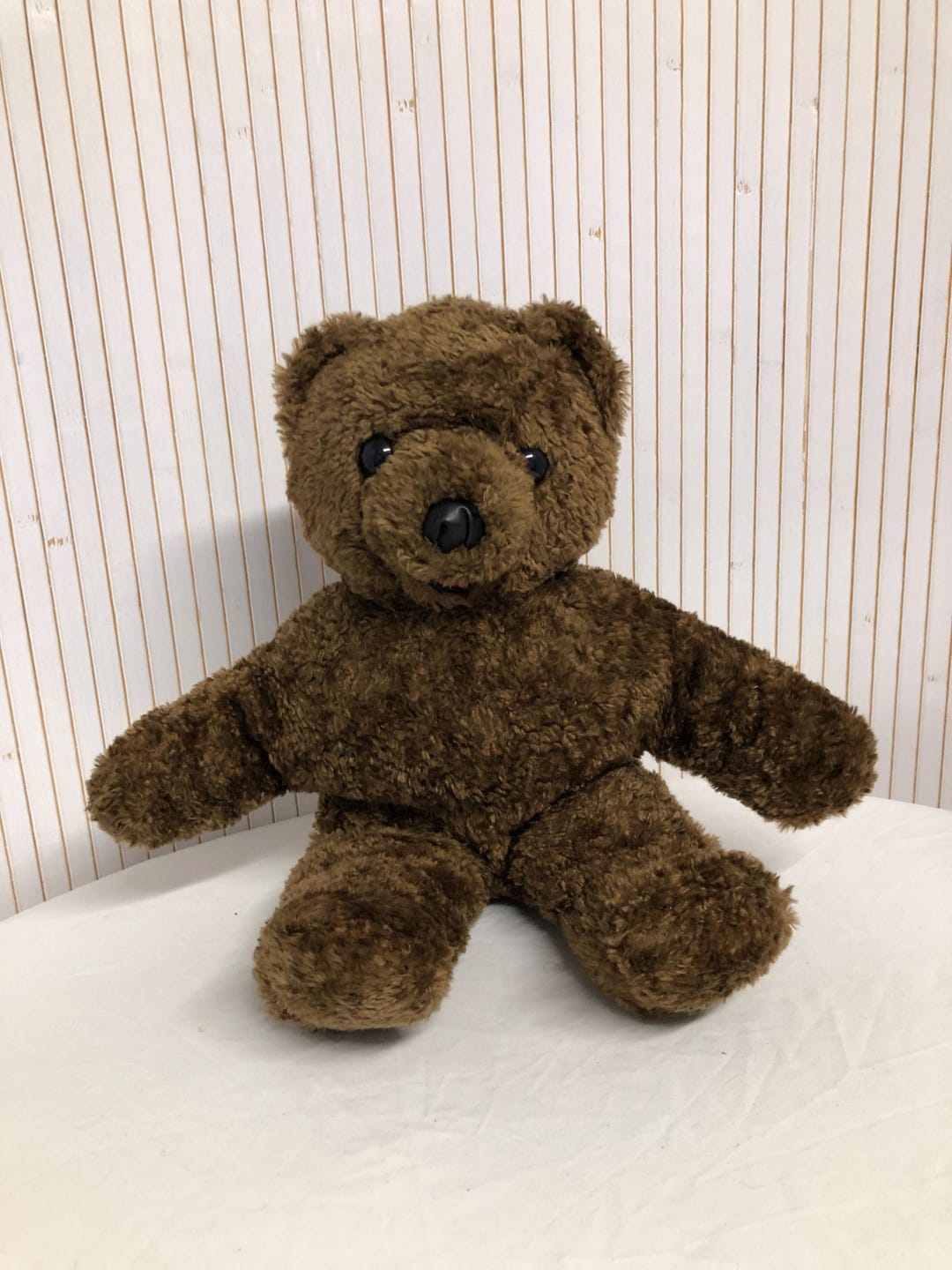 Doudou semi plat ours NOUNOURS jaune étoile marron 28 cm